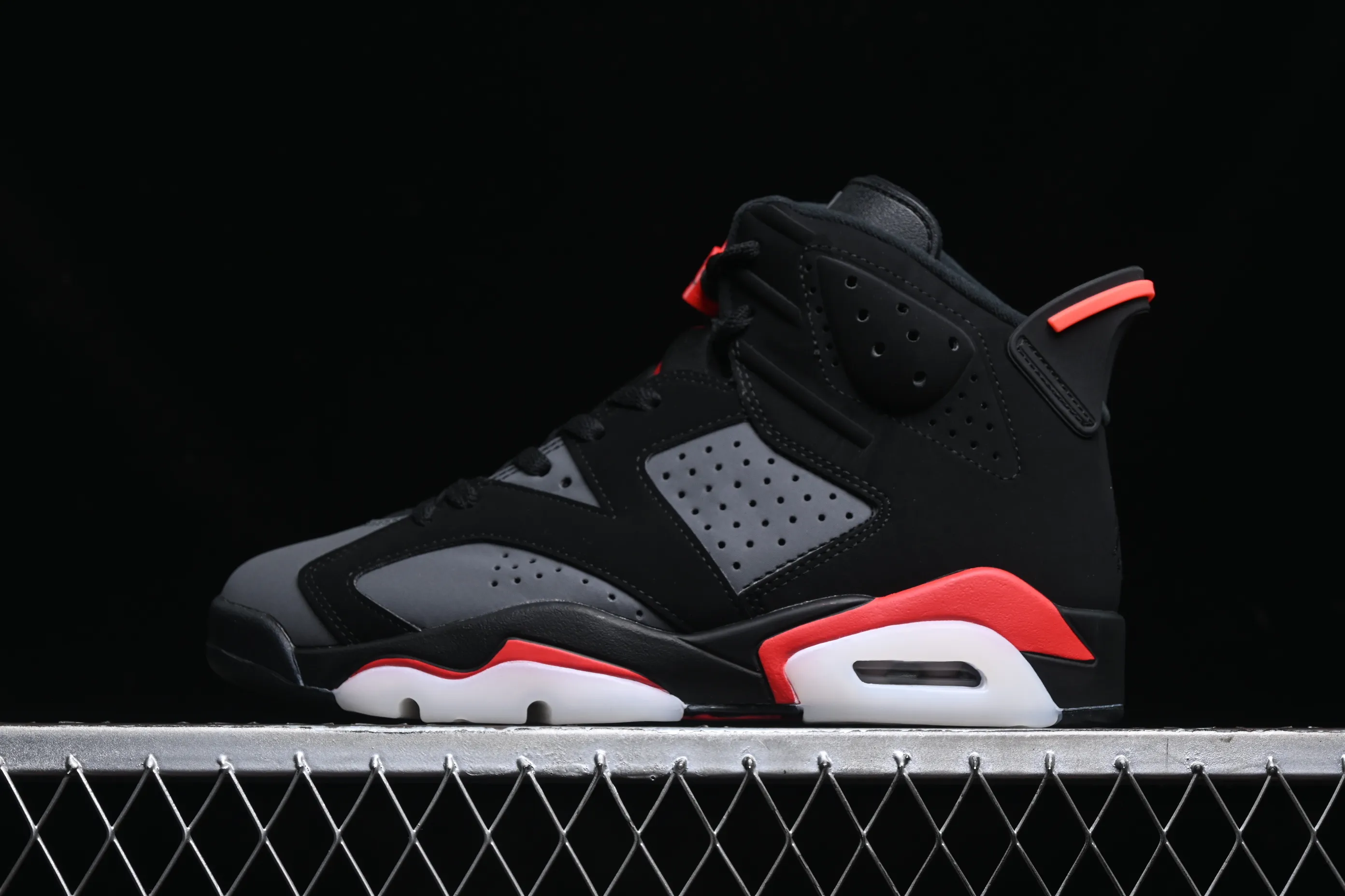 All categories Air Jordan Jordan series basketball shoes Air Jordan 6 F version Air Jordan 6 "Carmine" AJ6 Joe 6 black gray red 3M reflective basketball men's shoes CT8529-064